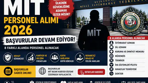 MİT Personel Alımı 2026 Başladı! 8 Farklı Kadro İçin Başvuru Şartları Açıklandı
