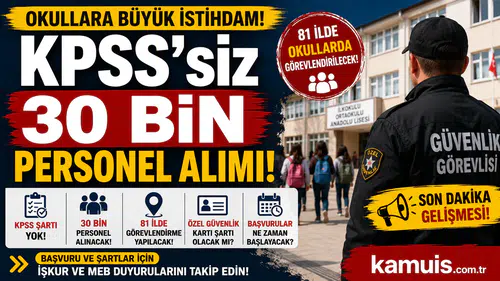 Okullara KPSS’siz 30 Bin Personel Alımı Gündemde! Kimler Başvurabilecek?
