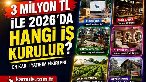 3 Milyon TL ile Yapılacak İş Fikirleri 2026 En Karlı Yatırım Alanları