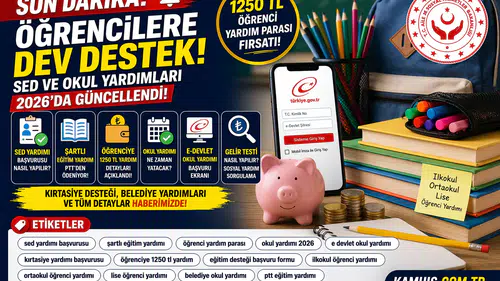 SED Yardımı 2026 Güncellendi İlkokul Ortaokul Lise Destekleri