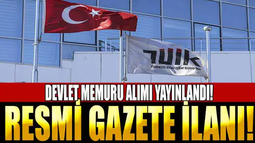 TÜİK 20 Devlet Memuru Alımı İlanı Resmi Gazetede