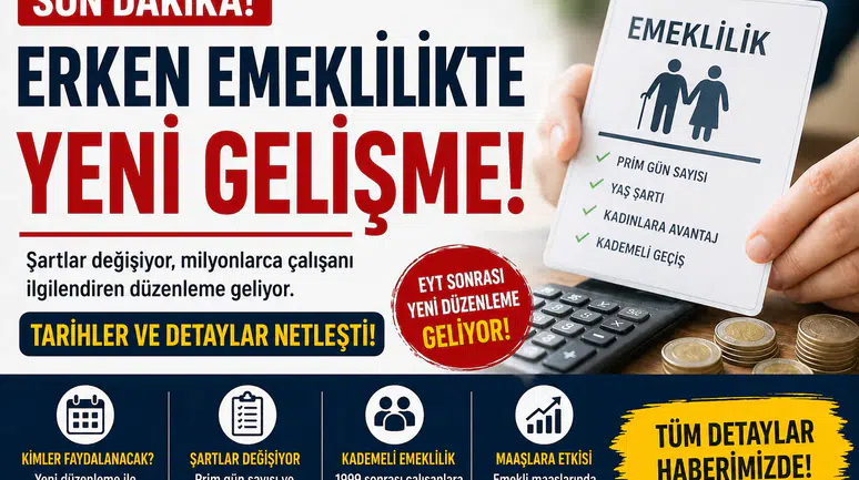 Milyonları İlgilendiriyor Erken Emeklilikte Yeni Gelişme!