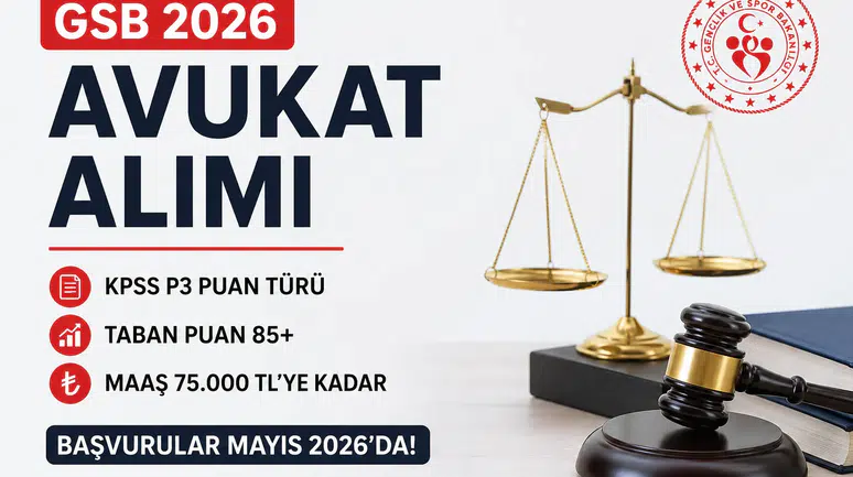 GSB 2026 Avukat Alımı Geliyor Şartlar, KPSS Puanı ve Maaşları
