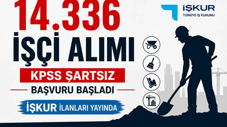İŞKUR’dan Dev Fırsat: 14 Bin 336 Beden İşçisi Alımı Yapılıyor