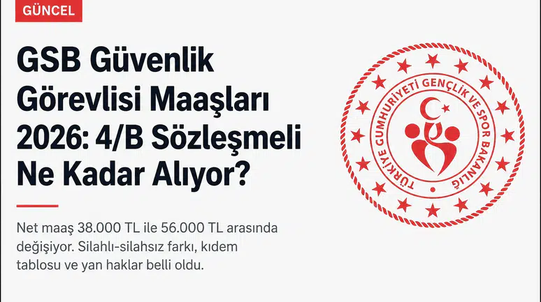 GSB Güvenlik Görevlisi Maaşları 2026 4/B Sözleşmeli Personel Ne Kadar Maaş Alıyor