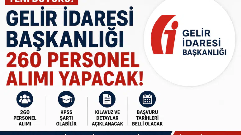 Gelir İdaresi Başkanlığı 260 Personel Alımı Gündemde! GİB Başvuru Kılavuzu ve Şartları