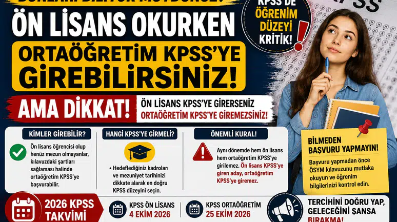 Bunları Biliyor Muydunuz? Ön Lisans Okurken Ortaöğretim KPSS’ye Girilebilir mi?