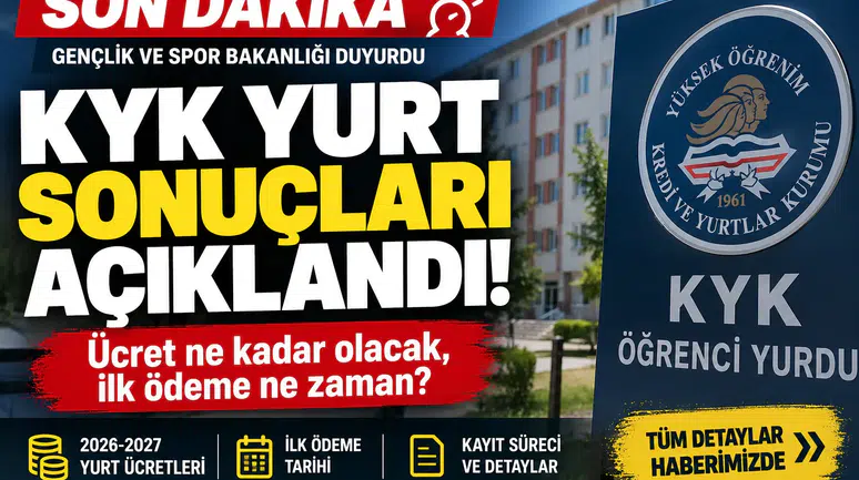 KYK Yurt Sonuçları Açıklandı Kayıt İçin Son Tarih