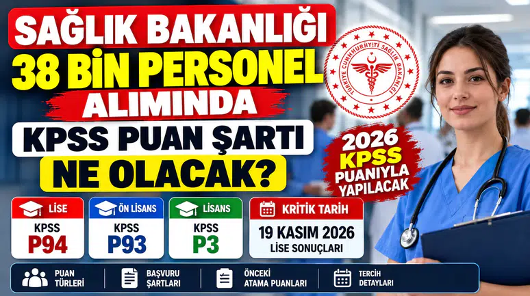 Sağlık Bakanlığı 38 Bin Personel Alımı: 2026 KPSS Puan Şartı Kaç Olacak?