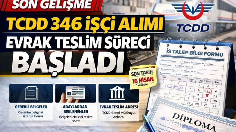 TCDD 346 İşci Alımı Başvuru Ve Şartları