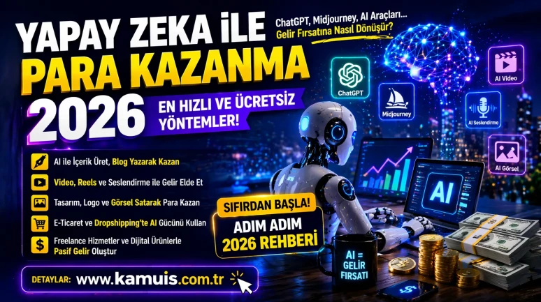 Yapay Zeka ile Nasıl Para Kazanılır 2026 En Karlı Yöntemler