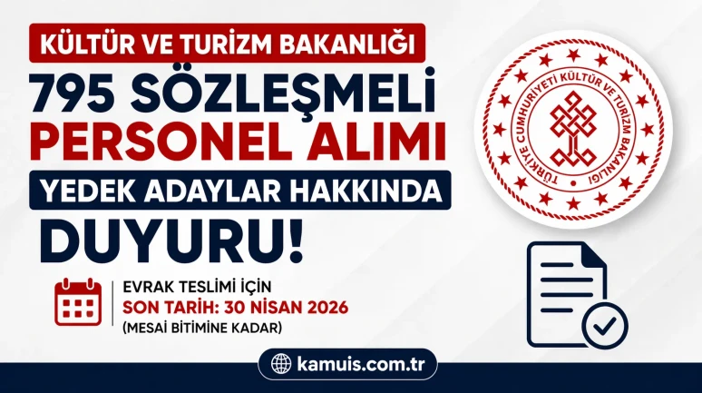 795 Sözleşmeli Personel Alımı  Yedek Adaylar İçin Kritik Duyuru!