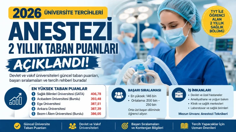 2026 Anestezi 2 Yıllık Taban Puanları