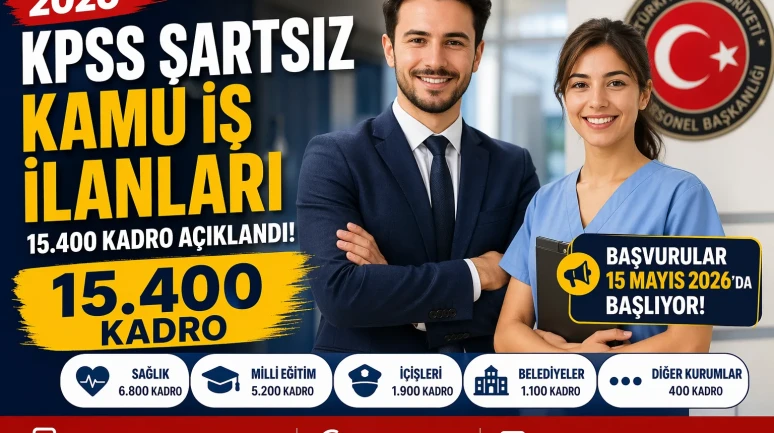 KPSS Şartsız Kamu Personel Alımı 2026 15 Bin Üzeri Kadro ile Büyük Fırsat