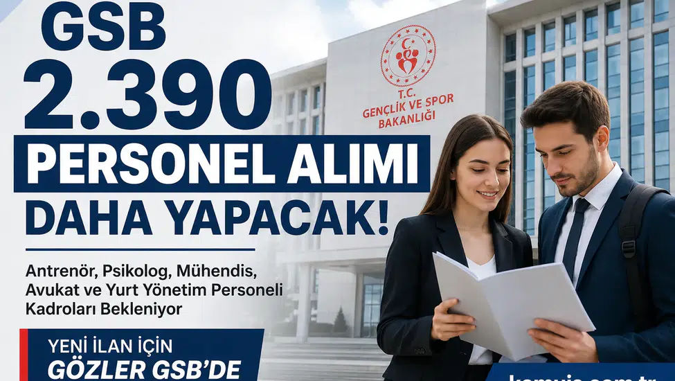 GSB 2.390 Personel Alımı Daha Yapacak mı? İşte Beklenen Kadrolar