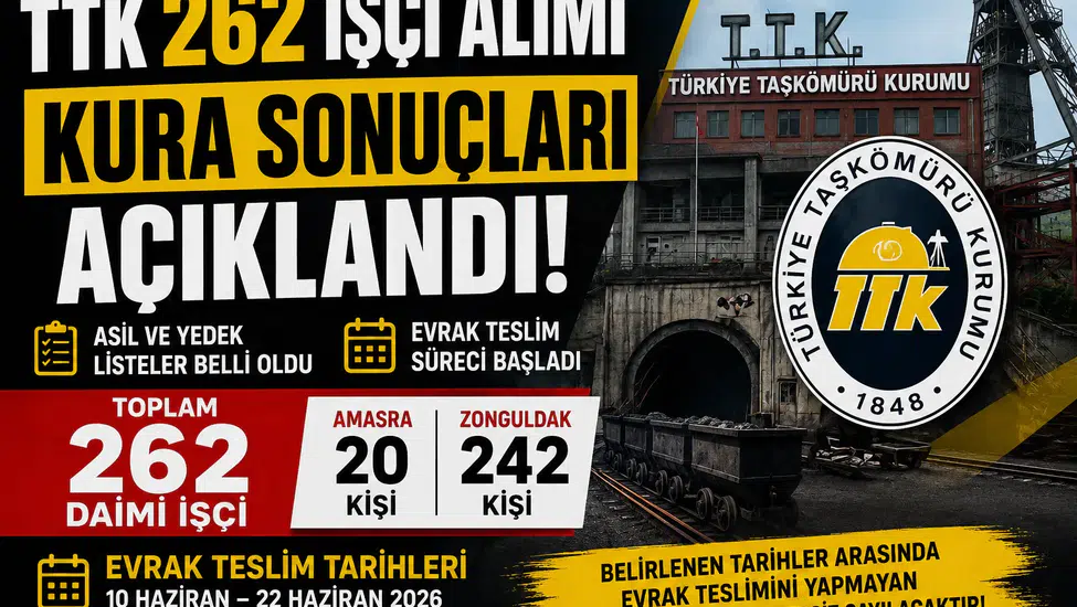 TTK 262 Daimi İşçi Alımı Kura Sonuçları Duyuruldu!