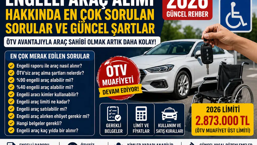 Engelli Araç Alımı Hakkında En Çok Sorulan Sorular ve Güncel Şartlar 2026