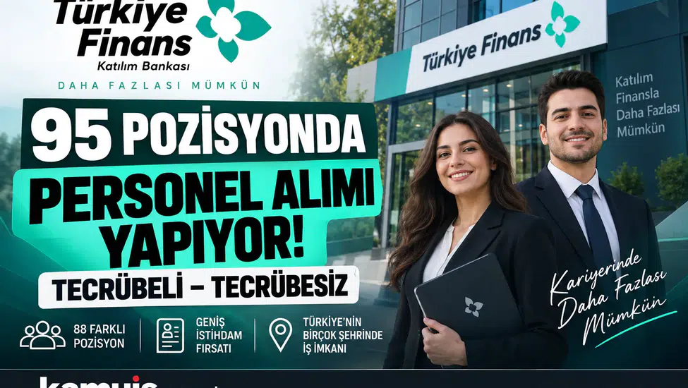 Türkiye Finans'tan Büyük Personel Alımı! Tecrübeli ve Tecrübesiz Adaylar Başvurabilecek