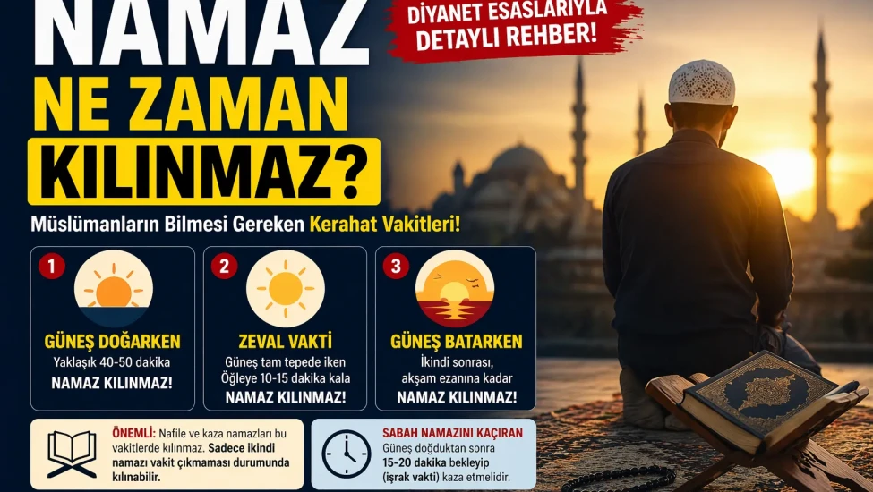 Ne Zaman Namaz Kılınmaz Kerahat Vakitleri