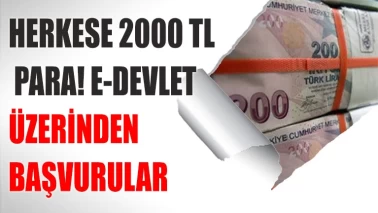 Herkese 2000 TL para! e-Devlet üzerinden Başvurular